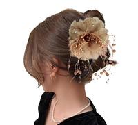 Senermter Flower Bud Hair Clip, Hawaiian Flower Hair Clip - Pins di artigli di fiori non slip perle nappe gemme caumpin | Copricapo della sposa, taglio per capelli di fiori finti per donne