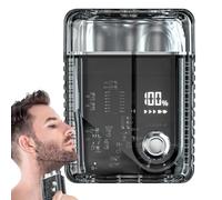 Senermter Rasoio portatile, trimmer di barba elettrico | Doppia testa ricaricabile IPX-7 Portable rasoio impermeabile - Display digitale Transparent Shaver Shaver Home Bathicine Forniture per l'auto