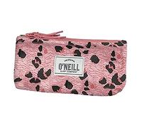 Senfort O'Neill - Astuccio per bambina con stampa leopardata, con doppia cerniera, 10 cm di larghezza x 21 cm di altezza x 6 cm di altezza, rosa