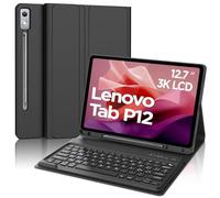 SENGBIRCH Cover con Tastiera per Lenovo Tab P12 12,7", Custodia per Lenovo Tab P12 con Tastiera, Italiana Tastiera per Len Tablet, Slim Cover, Tastiera Bluetooth Wireless, Nero