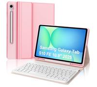 SENGBIRCH Custodia con Tastiera per Samsung Galaxy Tab S10 FE 10.9" 2025, S9 FE/S9 11" 2023, Italiano QWERTY Tastiera Bluetooth Magnetica Staccabile per S10 FE/S9 FE/S9, Rosa