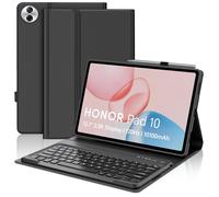 SENGBIRCH Custodia per tastiera per HONOR Pad 400 pollici, tastiera Bluetooth wireless rimovibile, layout UK, custodia protettiva per HONOR Pad 400" 2025 con tastiera, nera