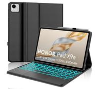 SENGBIRCH Custodia per tastiera per HONOR Pad X9a, 11.5 ″ 2025 - Tastiera trackpad Bluetooth retroilluminata a 7 colori rimovibile, custodia protettiva per Honor Pad X9a 11.5" con tastiera wireless