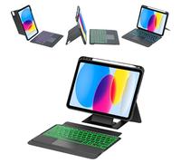 SENGBIRCH Custodia per tastiera per iPad 11th A16, tastiera Bluetooth Folio, custodia per iPad 10 pollici con varie angolazioni, pieghevole, magnetica, staccabile, resistente ai graffi e agli urti