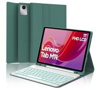 SENGBIRCH Custodia Tastiera Lenovo Tab M11 11" 2024, Italiano QWERTY, 7 Colori di Retroilluminazione Rimovibile Bluetooth Magnetica Staccabile Tastiera per Lenovo Tab M11 2024, Verde Scuro