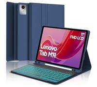 SENGBIRCH Custodia Tastiera Lenovo Tab M11 11" 2024, Italiano QWERTY, 7 Colori di Retroilluminazione Rimovibile Bluetooth Magnetica Staccabile Tastiera per Lenovo Tab M11 2024, Blu Scuro