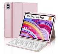 SENGBIRCH Custodia Tastiera per Redmi Pad Pro 12,1", Xiaomi Pad POCO 12.1 Pollici 2024, Italiana QWERTY, Cover Tastiera Bluetooth Magnetica Staccabile per Redmi Pad Pro 12,1 Pollici, Rosa