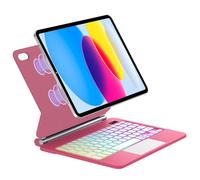 SENGBIRCH Magic Keyboard Case per iPad 11th A16 2025/10th 10.9'' 2022 - Tastiera Bluetooth touchpad retroilluminata a 7 colori, design magnetico galleggiante per iPad 10th 10th 11", rosso