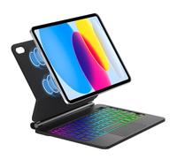 SENGBIRCH Magic Tastiera per iPad 11e A16 2025/10e 10.9" 2022 - AZERTY francese Bluetooth tastiera con touchpad, design magnetico galleggiante Magic Keyboard, custodia per iPad 11/10a generazione