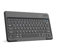 SENGBIRCH Tastiera Bluetooth tedesca per iPad 11. A16/10. 10.9"/Air 11/Air 13/Pro 11/Pro 12.9/Mini/iPhone - Tastiera per Samsung/Huawei/Honor/Xiaomi/Redmi/Windows Tablet con cavo Type-C, nero