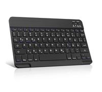 SENGBIRCH Tastiera Bluetooth tedesca per iPad 11. A16/10. 10.9"/Air 11/Air 13/Pro 11/Pro 12.9/Mini/iPhone - Tastiera per Samsung/Huawei/Honor/Xiaomi/Redmi/Windows Tablet, Ultra Sottile, Nero