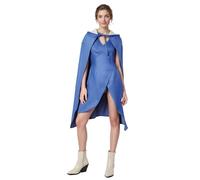 SENGDUJH Daenerys Costume per cosplay da donna, costume da regina dei draghi GOT, vestito con mantello con cappuccio, per feste di Halloween e carnevale (blu, 40-42)