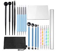 SENHAI 20 pezzi di strumenti per modellare argilla polimerica, strumenti per punteggiare, argilla in ceramica, per scultura in ceramica, pittura su roccia, scultura artistica, goffratura e nail art