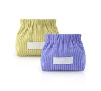 SenhE 6 PCS Corduroy Elastic Hair Tie Organizer, 2024 New Corduroy Elastic Storage Bag, Mini Makeup Bag Portable Hair Accessories Jewelry Storage Organizer for Girl Women Travel, Home Use (6 PCS)