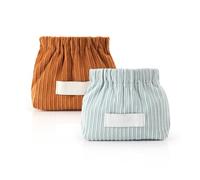 SenhE 6 PCS Corduroy Elastic Hair Tie Organizer, 2024 New Corduroy Elastic Storage Bag, Mini Makeup Bag Portable Hair Accessories Jewelry Storage Organizer for Girl Women Travel, Home Use (6 PCS)