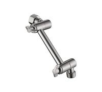 Senhozi Estensione del braccio della doccia regolabile, in nichel spazzolato, braccio di estensione per abbassare o sollevare la pioggia o il soffione della doccia portatile alla tua altezza e angolo,