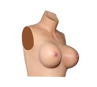 Seni in Silicone per travestiti Prodotto in Silicone Morbido, Realistico, Elastico, Impermeabile e maneggevole, Coppe da B a F(Size:F)