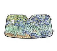 Senia, parasole per parabrezza auto, modello Irises Vincent Van Gogh, blocca la protezione parasole pieghevole per mantenere il veicolo fresco, si adatta a parabrezza della maggior parte delle misure