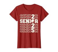 Senior 2025 Classe di 2025 Golf Anziani Torna a Scuola Maglietta, Donna, Mirtillo Rosso, 3XL