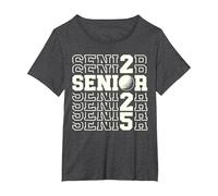 Senior 2025 Classe di 2025 Golf Anziani Torna a Scuola Maglietta, Donna Plus-Size, Grigio Scuro, 2X