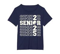 Senior 2025 Classe di 2025 Golf Anziani Torna a Scuola Maglietta, Donna Plus-Size, Navy, 2X