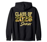 Senior 2026 Class of 2026, Graduation 2026 Camouflage Felpa con Cappuccio