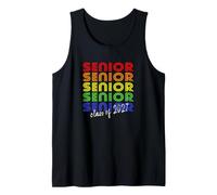 Senior 2027 in Stacked Rainbow Text per i laureati '27 Canotta