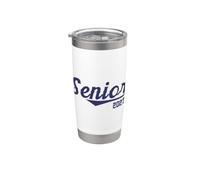 Senior 2027 per i laureati del '27 in tipografia blu navy Bicchiere termico in acciaio inox doppia parete
