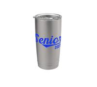 Senior 2027 per i laureati del '27 (tipografia Blue Script) Bicchiere termico in acciaio inox doppia parete