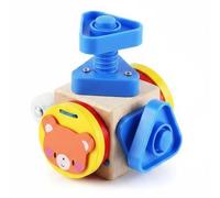 Senior Activity Cube with Interactive Switches and Mechanical Controls