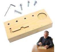 Senior Busy Board with Hex Screws and Storage Compartment, Wooden Activity Board for Elderly Adults, Hands-On Sensory Engagement Board for Grip Activity, Focus and Daily Participation