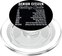 Senior Citizen Codice di SMS per un fan di compleanno anziano PopSockets PopGrip per MagSafe