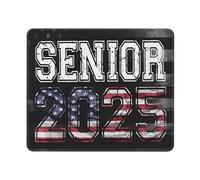 Senior Class of 2025 Clearly Visible Tappetino Mouse Bordo Cucito Mousemat Liscio Tappetini per Il Mouse per Lavoro Laptop Casa 25X30Cm