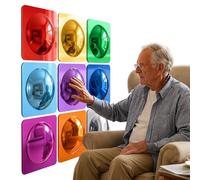 Senior Cognitive Reflection Mirror Set, 9 Pack Acrylic Color Recognition Boards For Elderly Adults, Sensory Visual Engagement, Hand Eye Coordination Activity