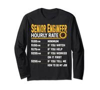 Senior Engineer Hourly Rate - Funny Senior Technician Maglia a Manica