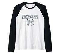 Senior EST 2025 Fiocco Blu Floreale Classe Orgoglio Maglia con Maniche Raglan