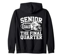 Senior Football Dad Father The Final Trimestre 2026 Game Day Felpa con Cappuccio