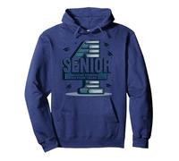 Senior: Freshman Was Four Years Ago - Regalo di Laurea Felpa con Cappuccio, Unisex per Adulti, Navy, S