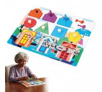 Senior Lock Activity Board with Shape Matching, Focus and Hand Coordination Tool