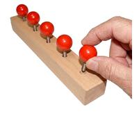 Senior Red Knob Busy Board, Wooden Hand Dexterity Activity Board for Seniors, Fine Motor Skills Practice, Hand Eye Coordination Training, Cognitive Activities and Finger Strength Exercises