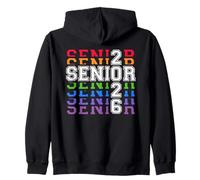 Senior Senior 2026 Stile Collegiale Orgoglio Classe 2026 Felpa con Cappuccio