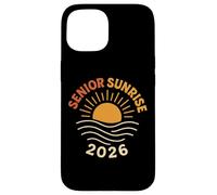 Senior Sunrise 2026 Retro Tramonto Oceano Onde Anno Scuola Divertimento Custodia per iPhone 15