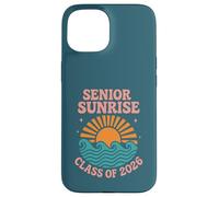 Senior Sunrise Class of 2026 Groovy Retro Graduazione Design Custodia per iPhone 15