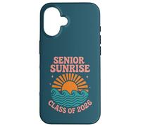 Senior Sunrise Class of 2026 Groovy Retro Graduazione Design Custodia per iPhone 16