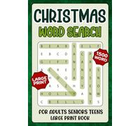 Seniors Cozy Christmas Presents: Christmas Word Search For Adults Large Print: 1500+ Hard Holiday Words To Locate, Relaxing Winter Gifts, Puzzle Book For Men & Women