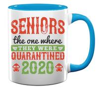 Seniors The one Where They were quarantined 2020 divertente slogan tazza da tè caffè in ceramica azzurro