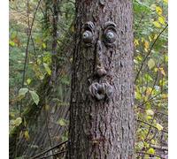 SENIURIS Vecchio volto albero per decorazioni esterne, divertente cortile unico mangiatoie per uccelli decorazione albero per Halloween o Natale. (stile C)