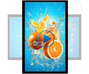 SENJINGHUA Chiosco digitale, Pubblicità Media Player per Digital Signage,Schermo pubblicitario LCD Monitor con HDMI/USB/WiFi,U-Disk Plug&Play, Paesaggio+Ritratto Switching+Looping+Smart Split Screen