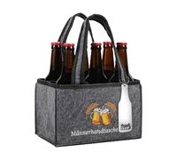 Senken Borsa da uomo per birra, regalo per uomini, regalo di compleanno, regalo divertente per uomini, 6 portabottiglie con apribottiglie