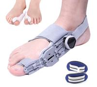 SENLINLIN Alluce Valgo Correttore con Manopola Regolabile, Tutore Alluce Valgo Uomo Donna con Divaricatore Dita Piede, Fascia Allenamento, Dx & Sx